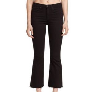 Rag and bone flare cropped denim. Stretchy denim.